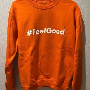 Love Squad Merch by Ally Love: Bright Orange Crewneck Sweatshirt